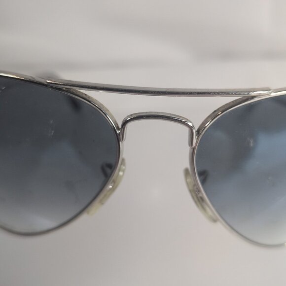 Ray Ban Aviator Silver 3025 003/3F Blue Gradient Sunglasses Italy 55014 2N - Picture 12 of 16